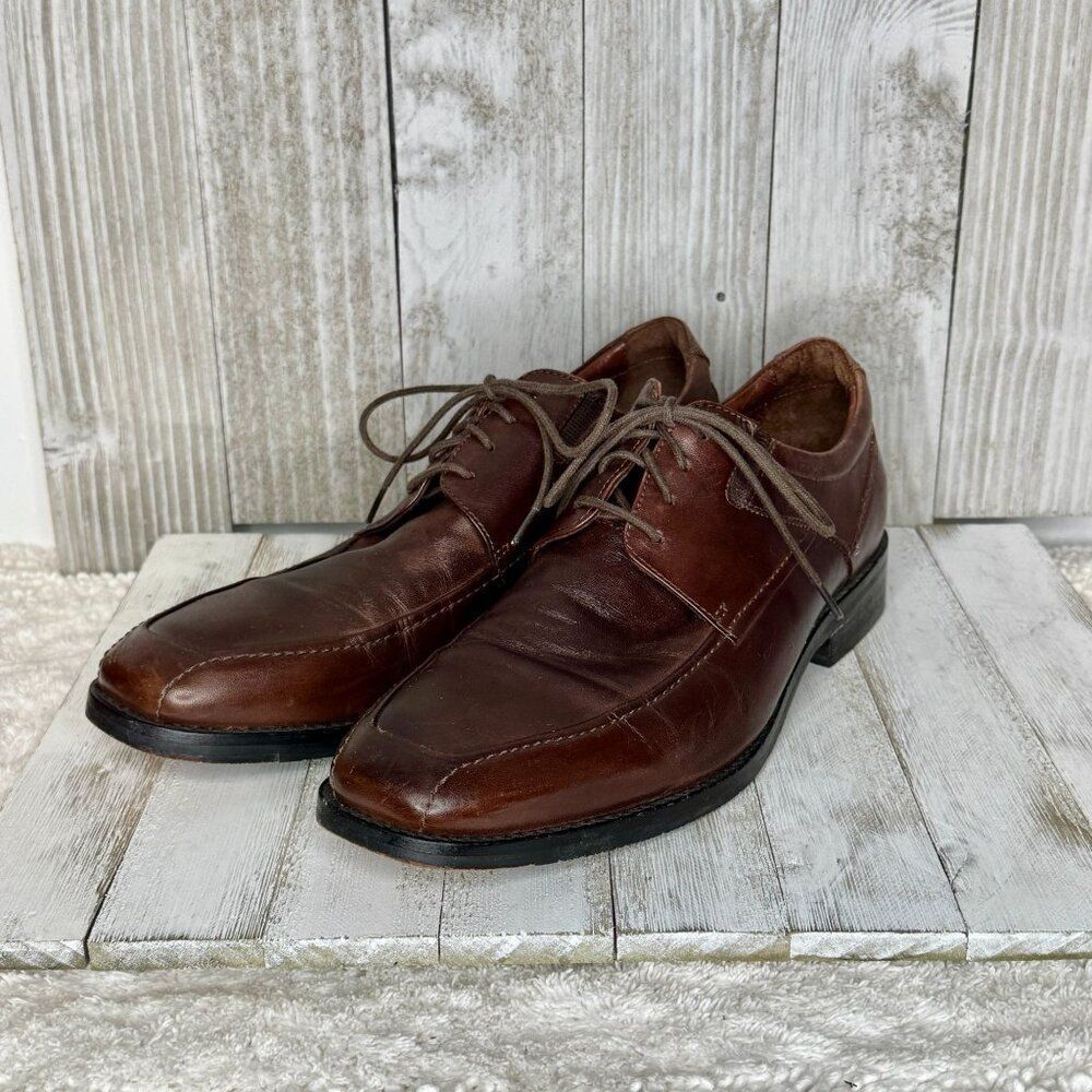 Johnston & Murphy Brown Leather Oxford Shoes Size 10 M